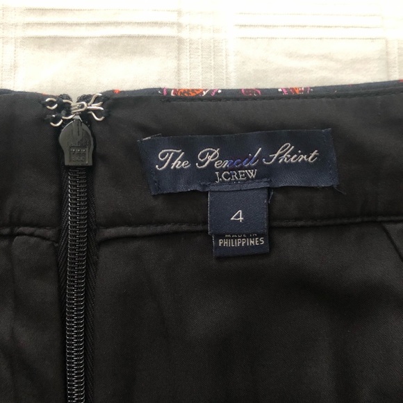 J. Crew Floral Print Pencil Skirt - Picture 4 of 8